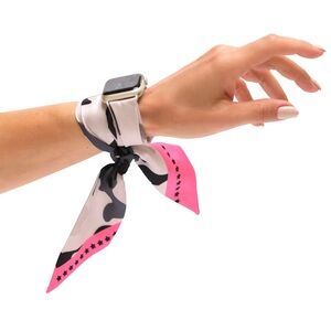 NIB WRISTPOP GREY CAMO POP Apple Watch Scarf Band W/ Rose Gold Connector 42/44mm